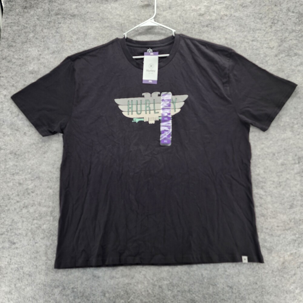 Hurley Shirt Mens XXL Short Sleeve Black